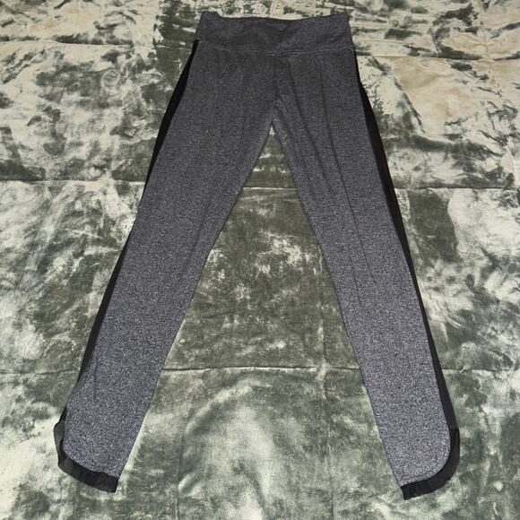 Victoria Sport by Victoria's Secret Leggings Heather Gray Medium Long Mesh Side - Picture 1 of 6